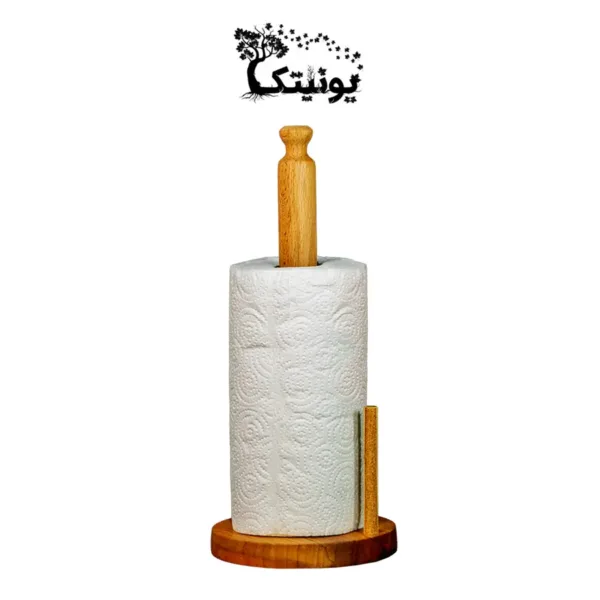 2 Unitak wooden kitchen roll holderr c پایه دستمال رول و نگهدارنده رول چندمنظوره یونیتک کد 63