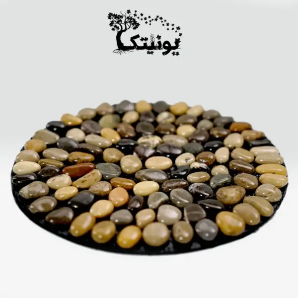 pebble trivet coasters 85 2 c زیرقابلمه سنگی یونیتک کد 85