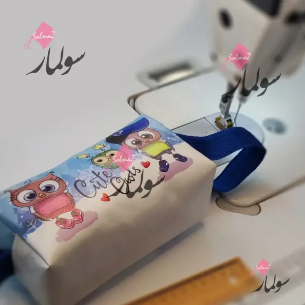 pencil case 02B 02 c جامدادی چرمی متوسط مدل پونی و جغد