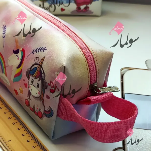 pencil case 02 03 c جامدادی چرمی متوسط مدل پونی و جغد