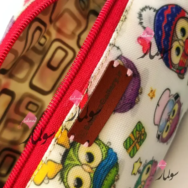 pencil case 03 02 c جامدادی بزرگ برزنتی طرح جغد مدل بنددار