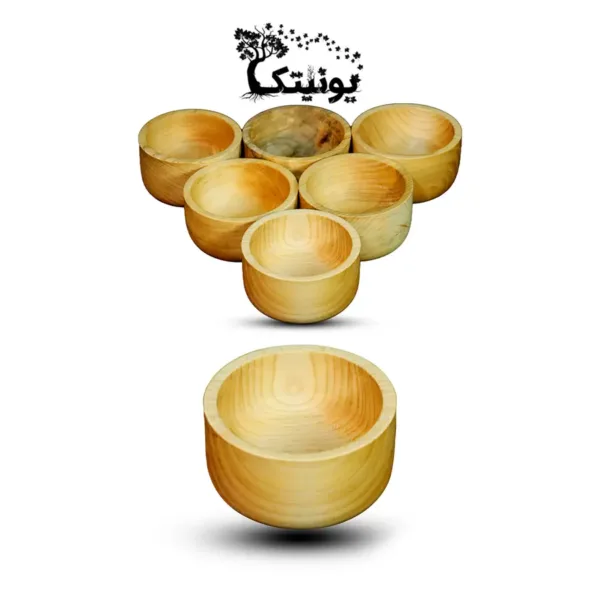 small wooden bowl 33 c کاسه چوبی پذیرایی یونیتک کد 33