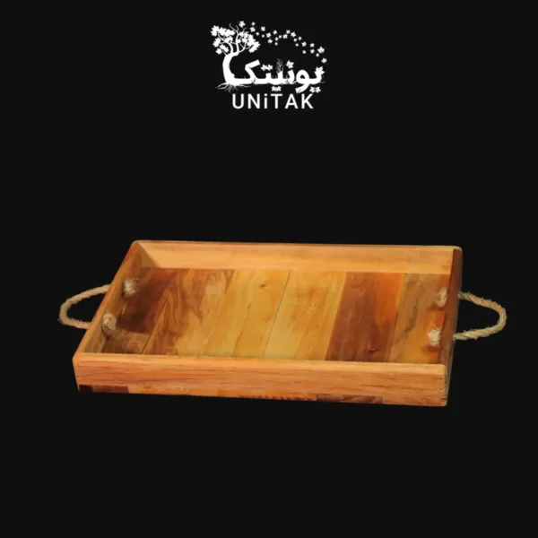 wooden tray rasta 86 1 c سینی چوبی یونیتک مدل رستا 86 سینی پذیرایی چوبی