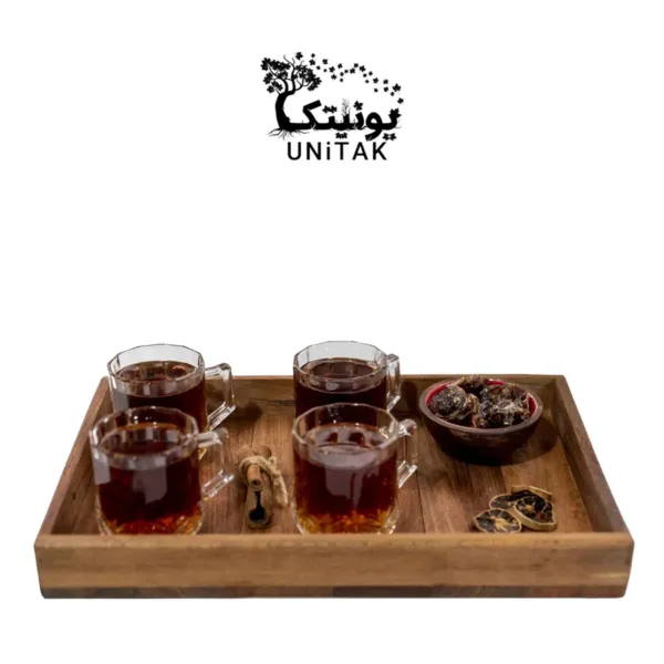 wooden tray rasta 86 6 c سینی چوبی یونیتک مدل رستا 86 سینی پذیرایی چوبی