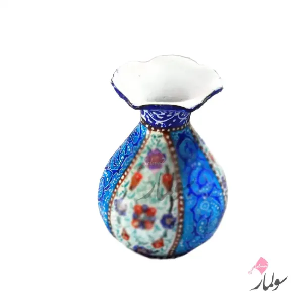 minakari vase artemis 01 c گلدان مینا کوچک مدل آرتمیس