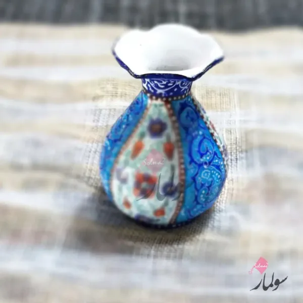 minakari vase artemis 05 c گلدان مینا کوچک مدل آرتمیس